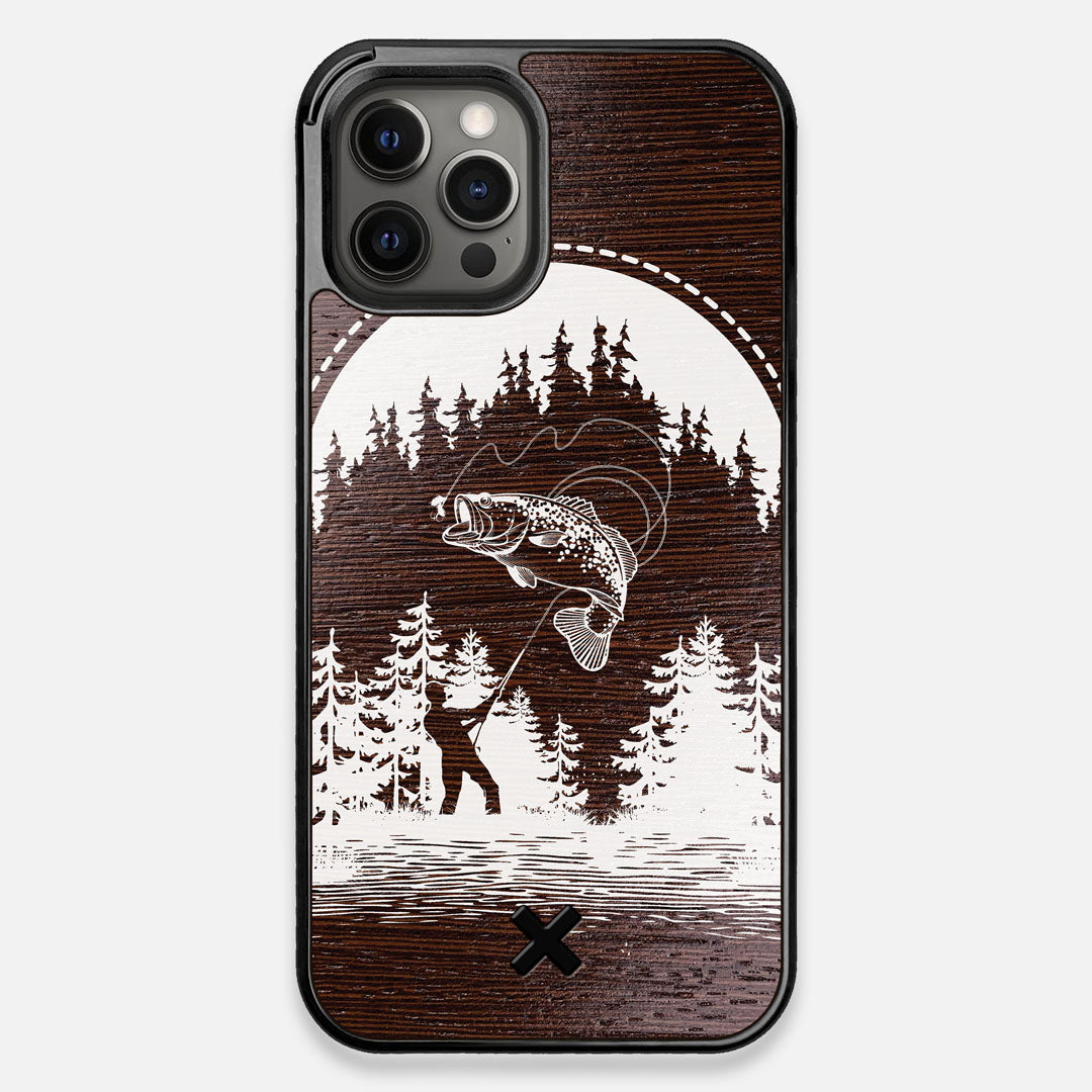 Angler Handmade and UV Printed Wenge Wood iPhone 12 Pro Max Case