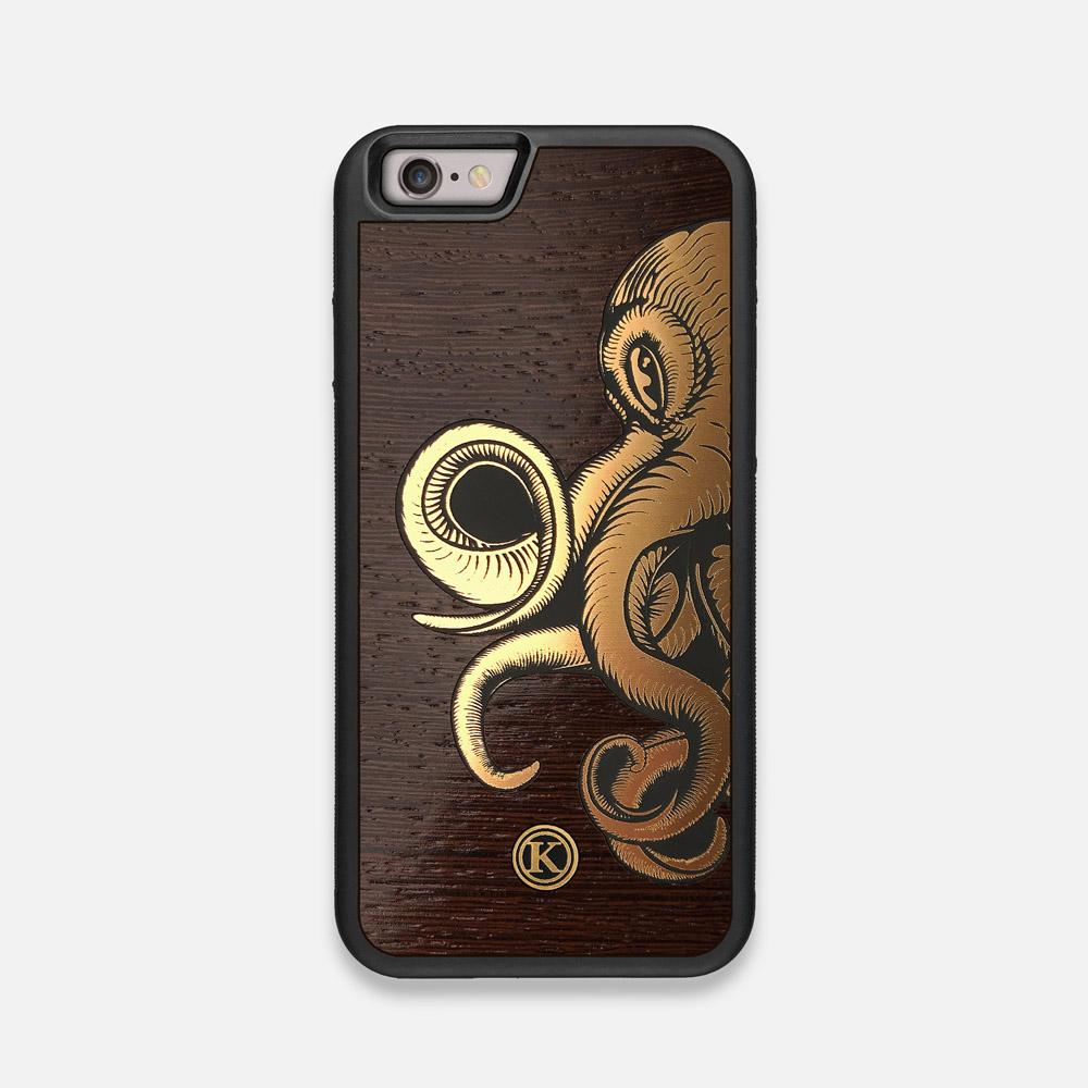 Kraken 2.0 Handmade Gold Wenge Wood iPhone 6 Case by Keyway