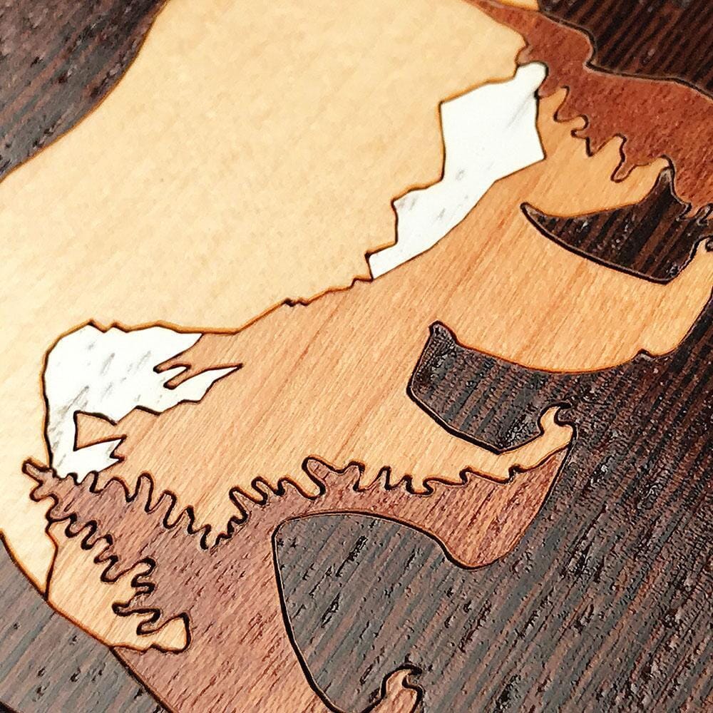 Zoomed in detailed shot of the Bear Mountain Wood Galaxy S25 Plus Case by Keyway Designs