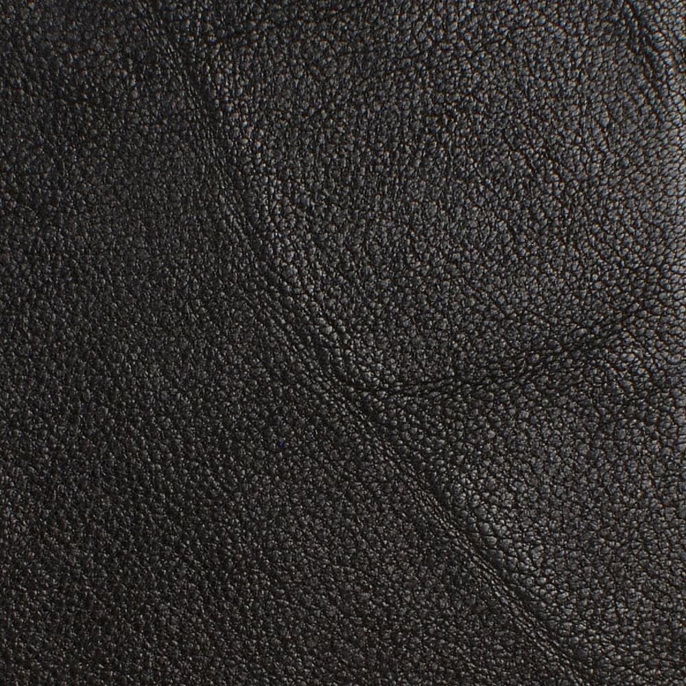 Zoomed in detailed shot of the Blank Black Leather iPhone 16 Plus MagSafe Case by Keyway Designs