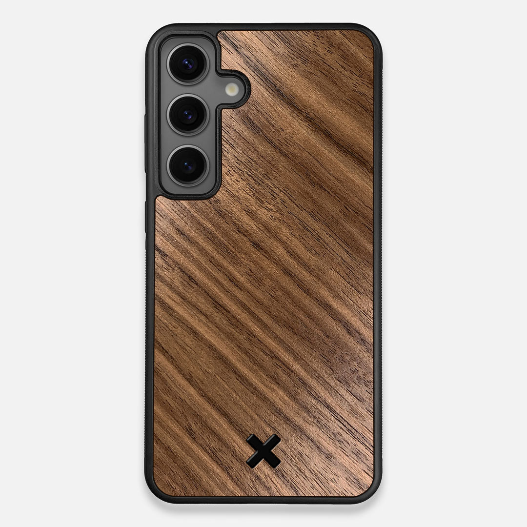 Front view of the Walnut Pure Minimalist Wood Galaxy S25 Plus Case by Keyway Designs