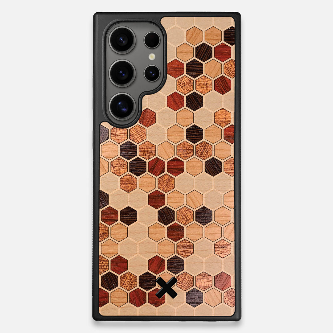 Front view of the Cellular Maple Wood Galaxy S25 Ultra Case by Keyway Designs