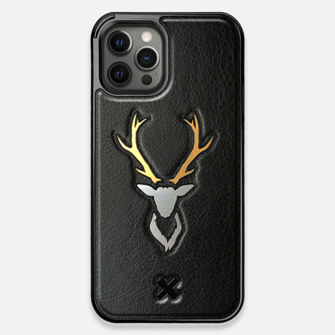 Front view of the Arcan Leather iPhone 12 Pro Max Case by Keyway Designs