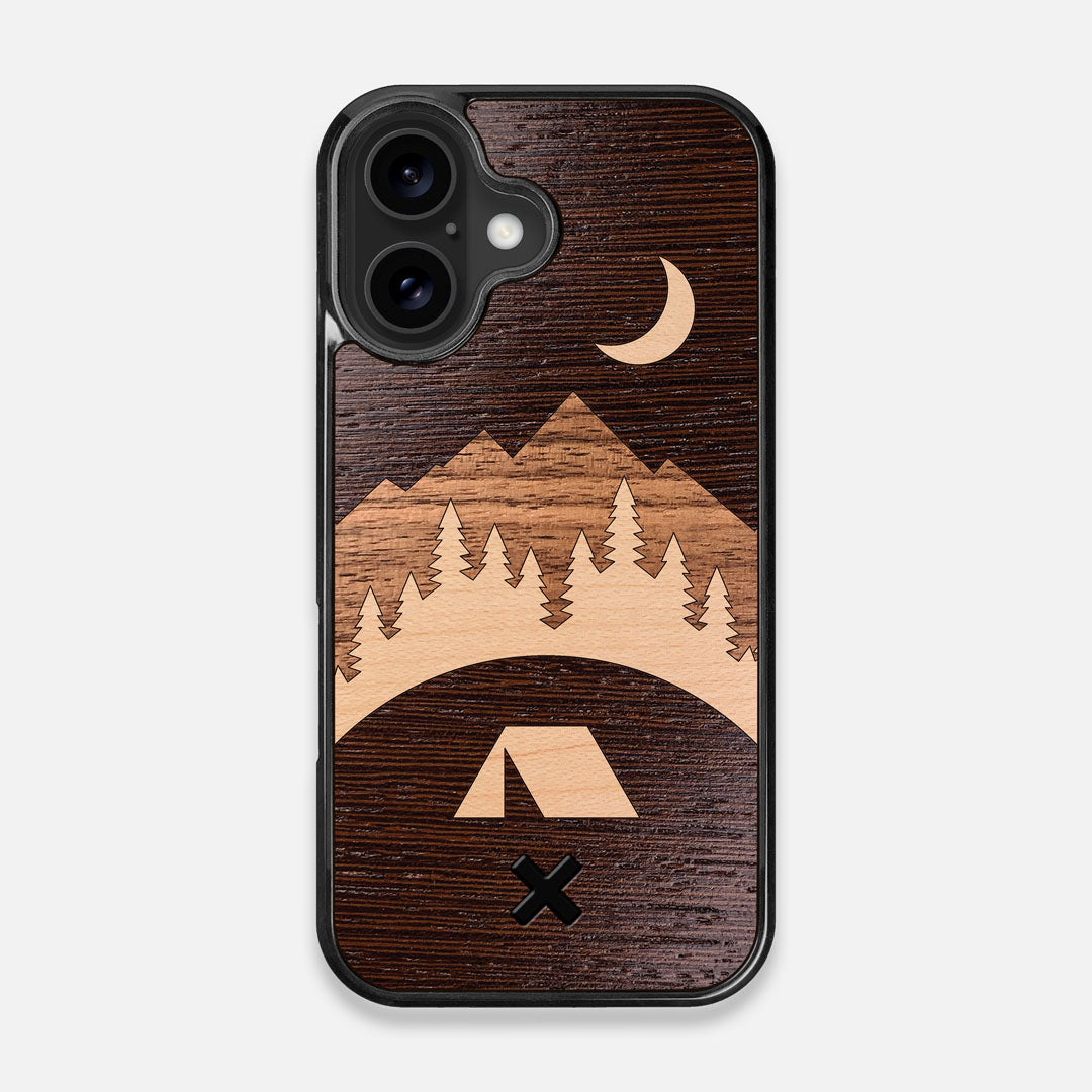 Front view of the Wilderness Wenge Wood iPhone 16 MagSafe Case by Keyway Designs