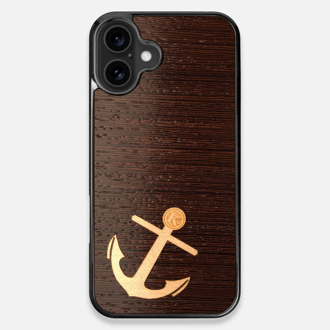 Front view of the Wilderness Wenge Wood iPhone 16 Plus MagSafe Case by Keyway Designs