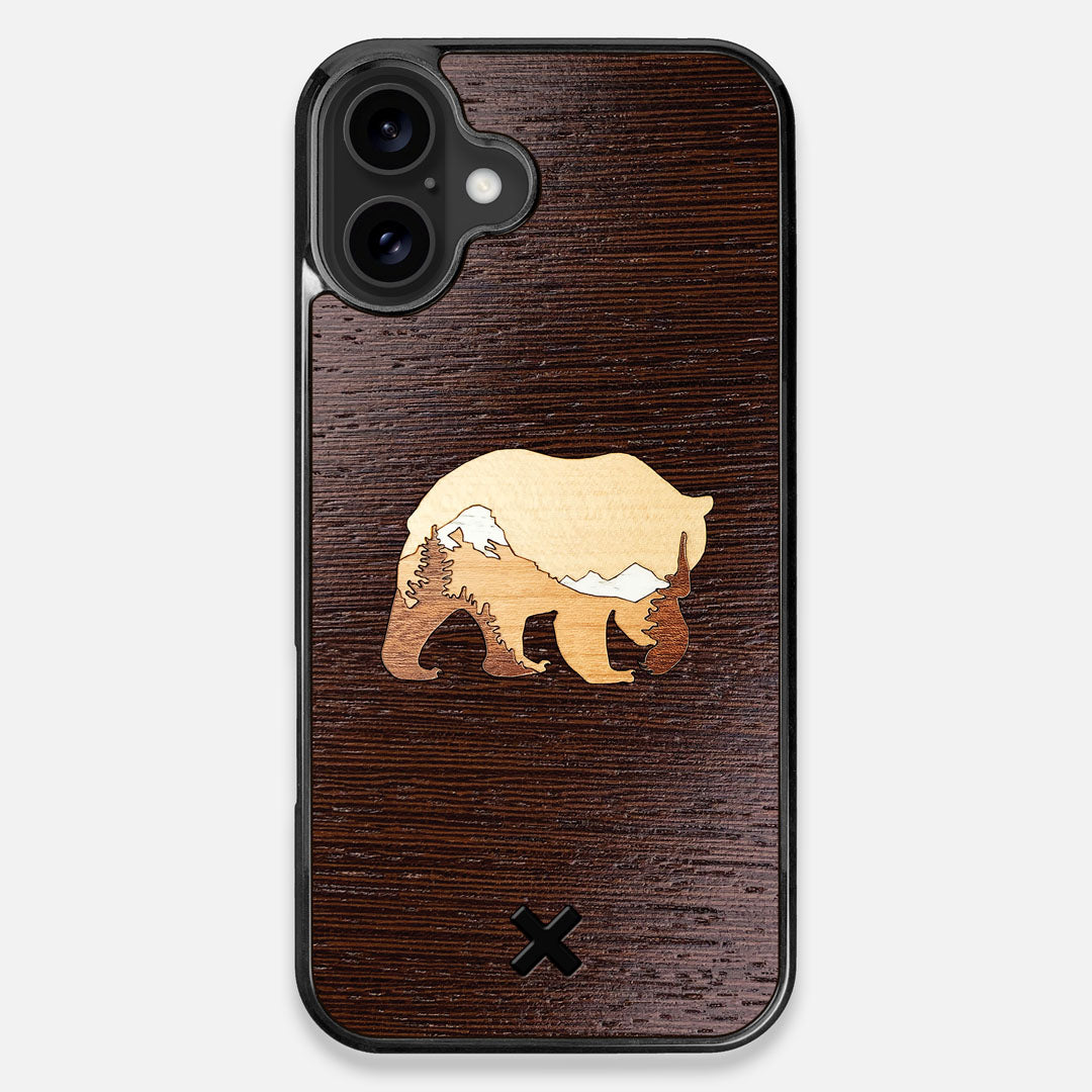 TPU/PC Sides of the Bear Mountain Wood iPhone 16 Plus MagSafe Case by Keyway Designs