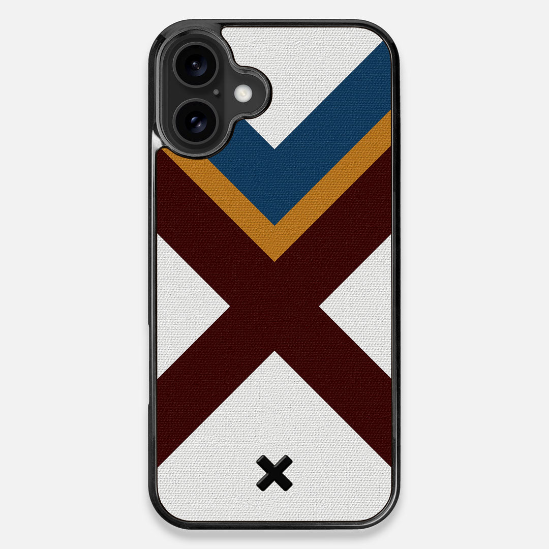 Front view of the Range Adventure Marker in the Wayfinder series UV-Printed thick cotton canvas iPhone 16 Plus MagSafe Case by Keyway Designs