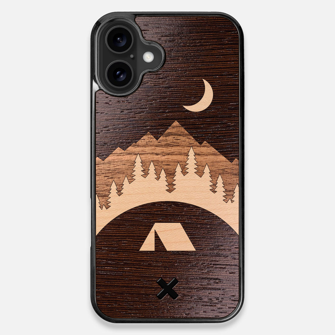 Front view of the Wilderness Wenge Wood iPhone 16 Plus MagSafe Case by Keyway Designs