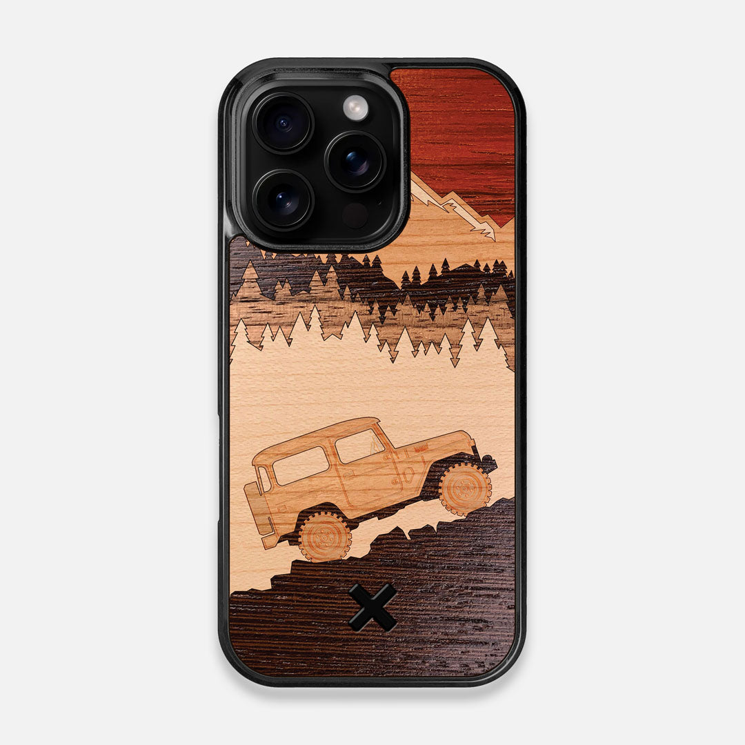 TPU/PC Sides of the Off-Road Wood iPhone 16 Pro MagSafe Case by Keyway Designs