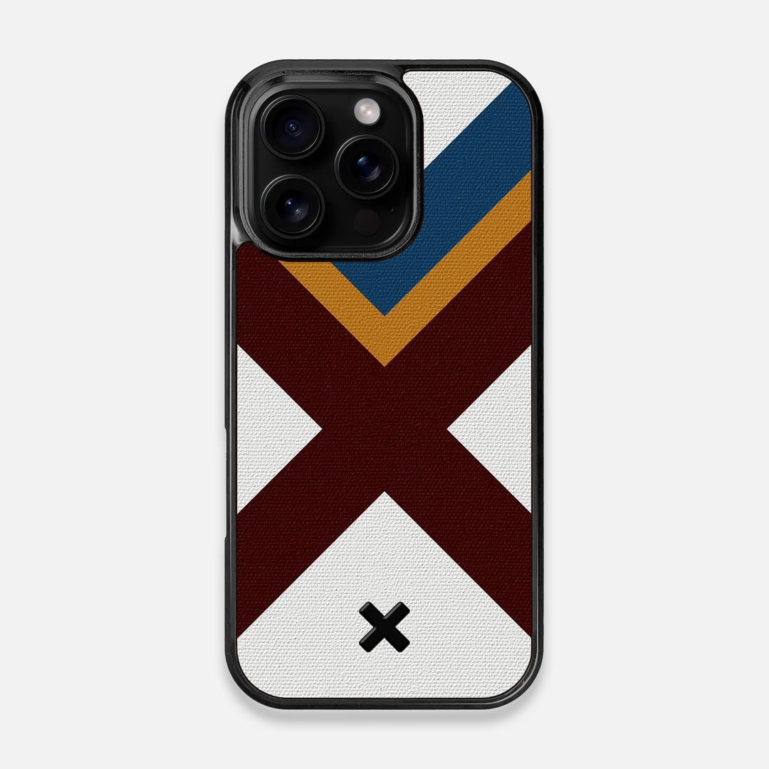 Front view of the Range Adventure Marker in the Wayfinder series UV-Printed thick cotton canvas iPhone 16 Pro MagSafe Case by Keyway Designs