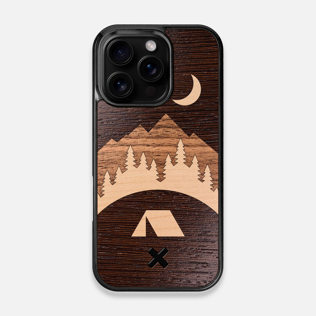 Front view of the Wilderness Wenge Wood iPhone 16 Pro MagSafe Case by Keyway Designs