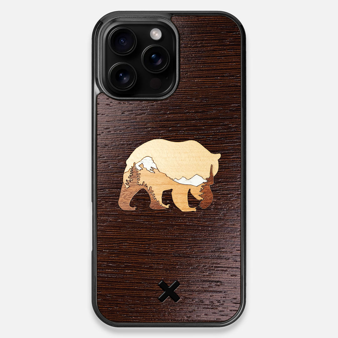 TPU/PC Sides of the Bear Mountain Wood iPhone 16 Pro Max MagSafe Case by Keyway Designs