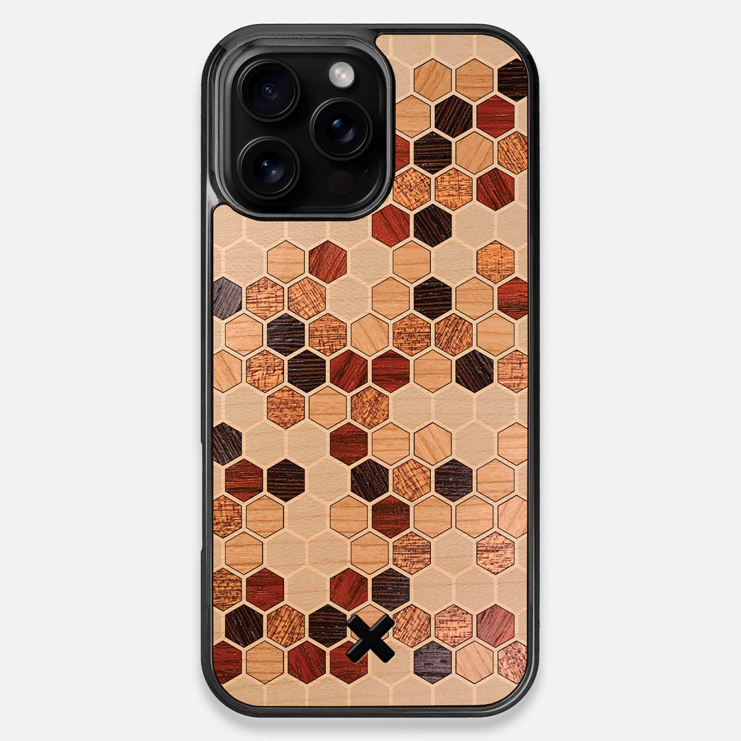 Cellular Wood iPhone 16 Pro Max Design by Keyway Designs, Front View