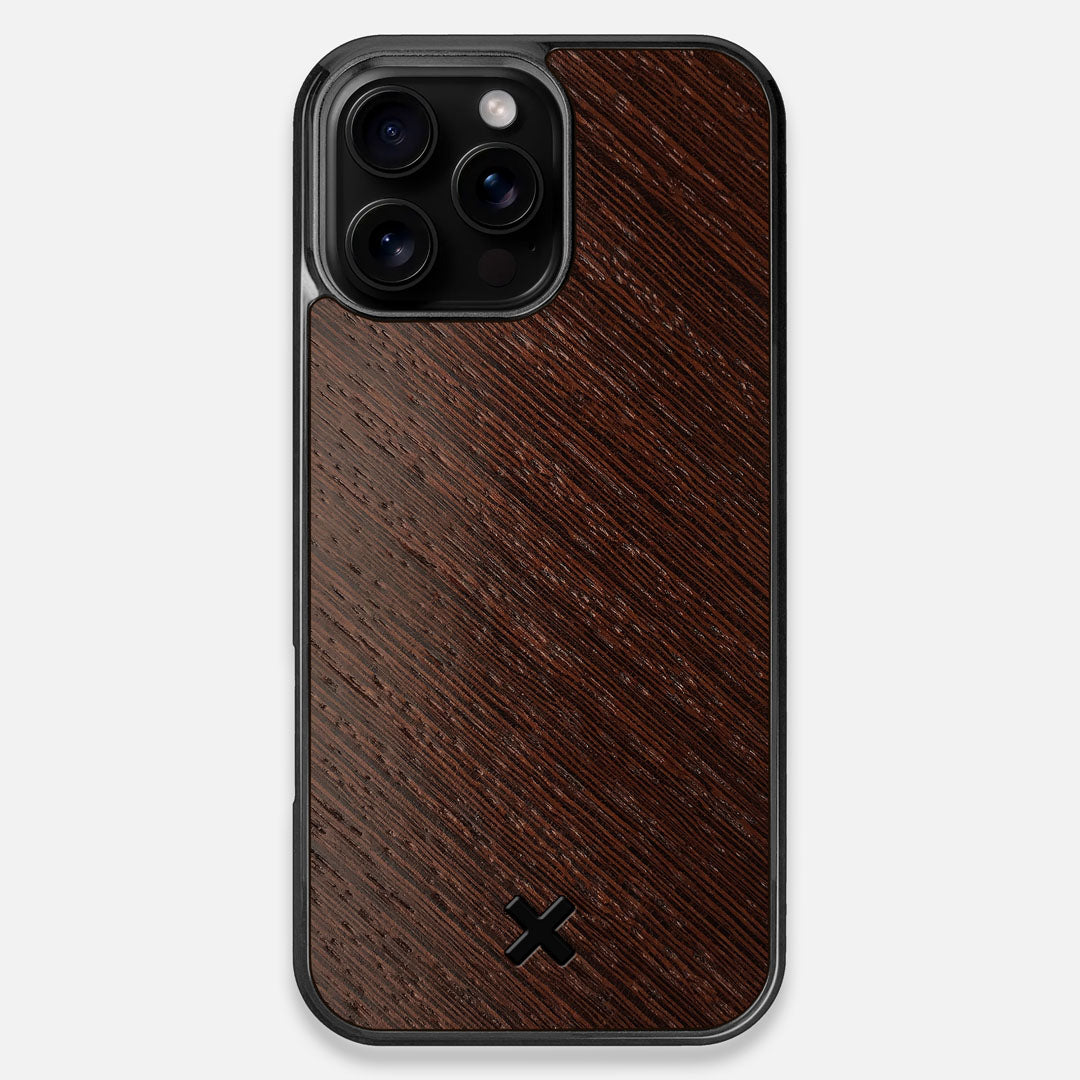 Front view of the Wenge Pure Promalist Wood iPhone 16 Pro Max MagSafe Case by Keyway Designs