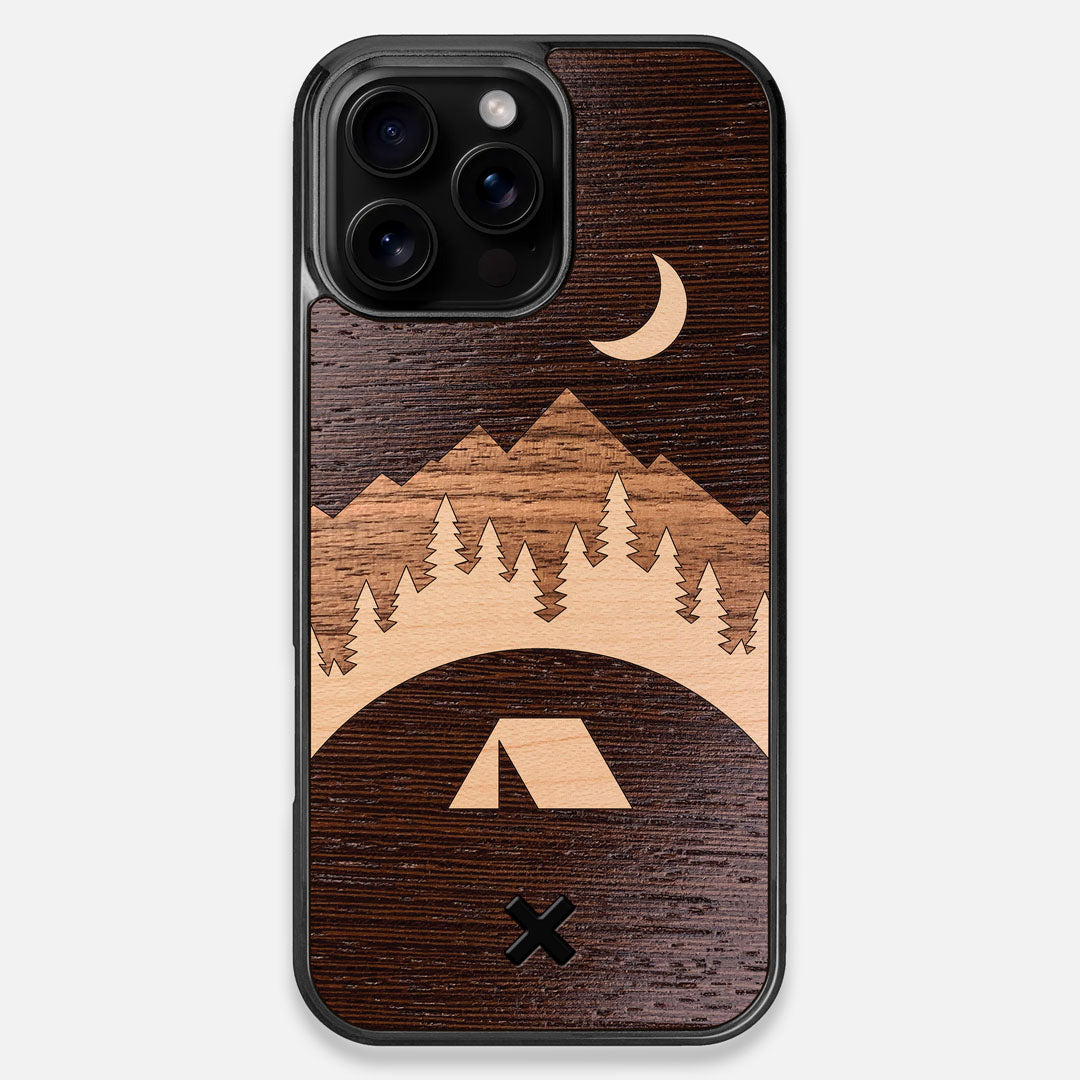 Front view of the Wilderness Wenge Wood iPhone 16 Pro Max MagSafe Case by Keyway Designs