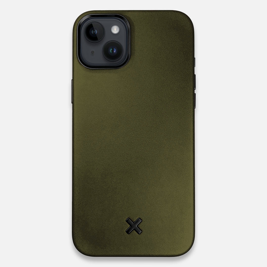 Keyway Leather MagSafe iPhone 16 Plus case in Olive Green Leather