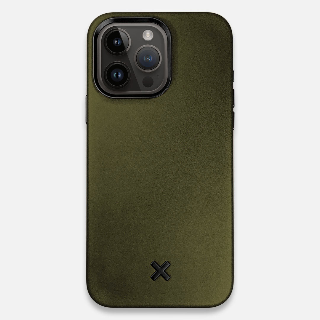 Keyway Leather MagSafe iPhone 16 Pro Max case in Olive Green Leather