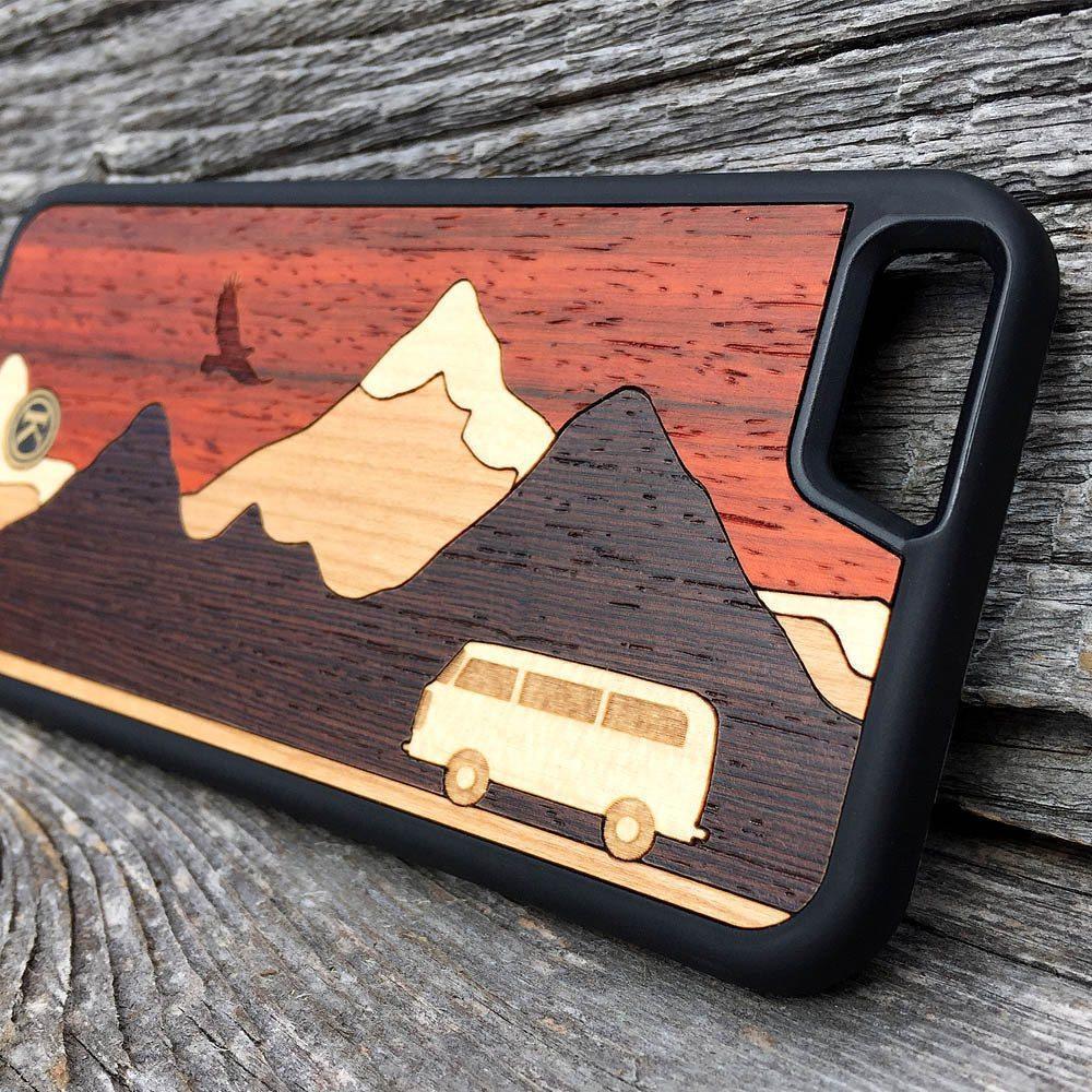 Zoomed in detailed shot of the Cross Country Wood iPhone 12/12 Pro Case by Keyway Designs