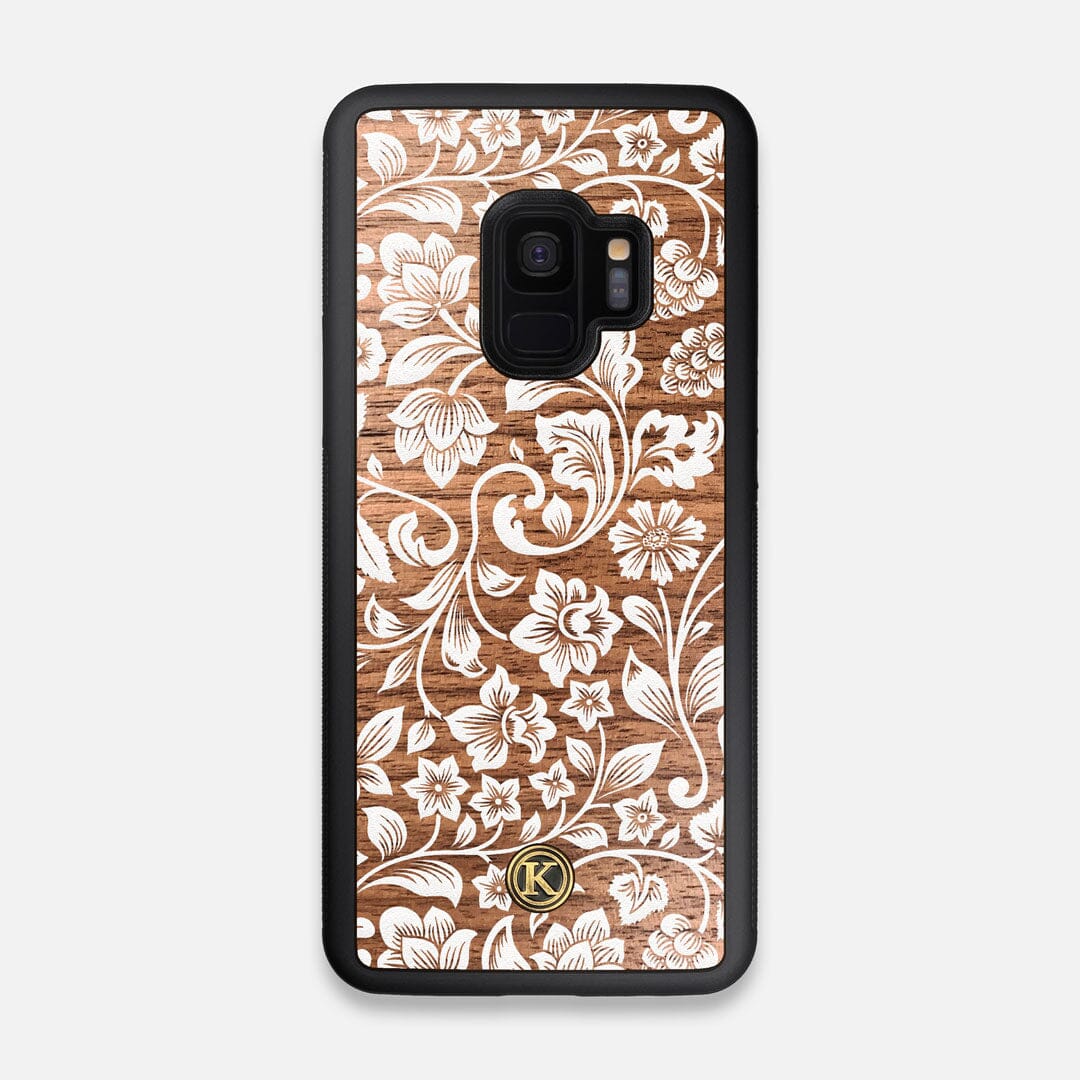 Blossom Handmade Whitewashed Walnut Wood Galaxy S9 Case by Keyway