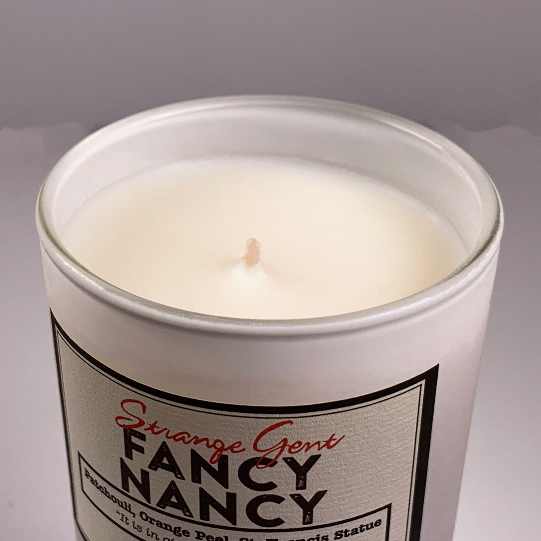 Strange Gent - Fancy Nancy 8oz Soy Wax Jar Candle, Made in LA, California. Header Shot